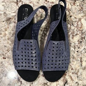 Munro shimmer sling back sandals